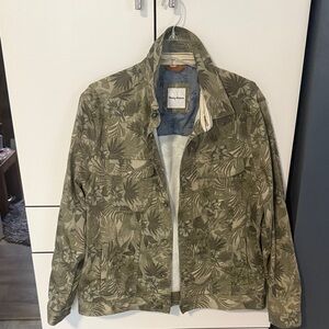 Tommy Bahama Olive Floral Military Jacket